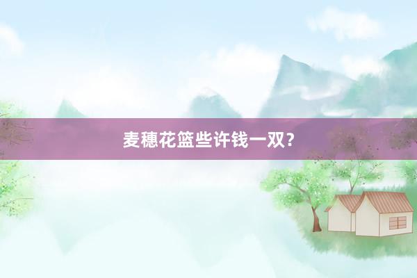 麦穗花篮些许钱一双？